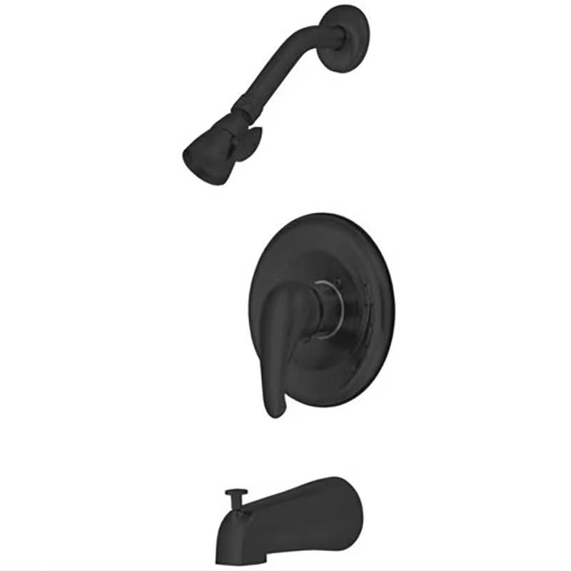 Kingston Brass KBF650 Chatham Single Lever Handle Tub-Shower Faucet Matte Black
