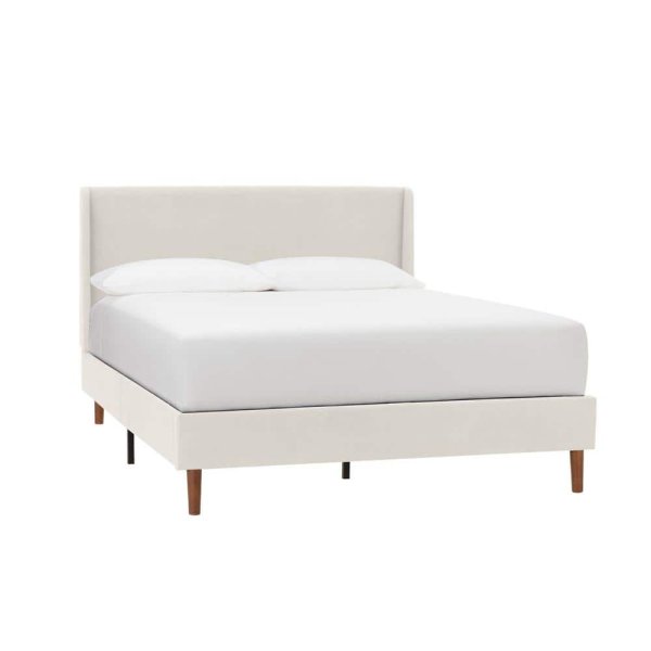 StyleWell Handale Beige Frame King Platform Bed (78.5 in W. X 38.60 in H.)